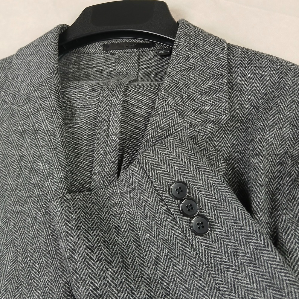 Uniqlo Medium 40R Mens Blazer Unstructured Herringbone 20x28